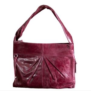 HOBO The Original Betty Leather Slouchy Tote Shoulder Bag in Bordeaux, EUC